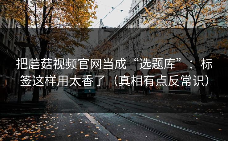 把蘑菇视频官网当成“选题库”：标签这样用太香了（真相有点反常识）